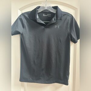 Under Armour Black Striped Polo